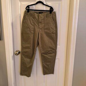 Banana Republic Olive Green Girlfriend Authentic Chino 10P Petite Ankle Pant